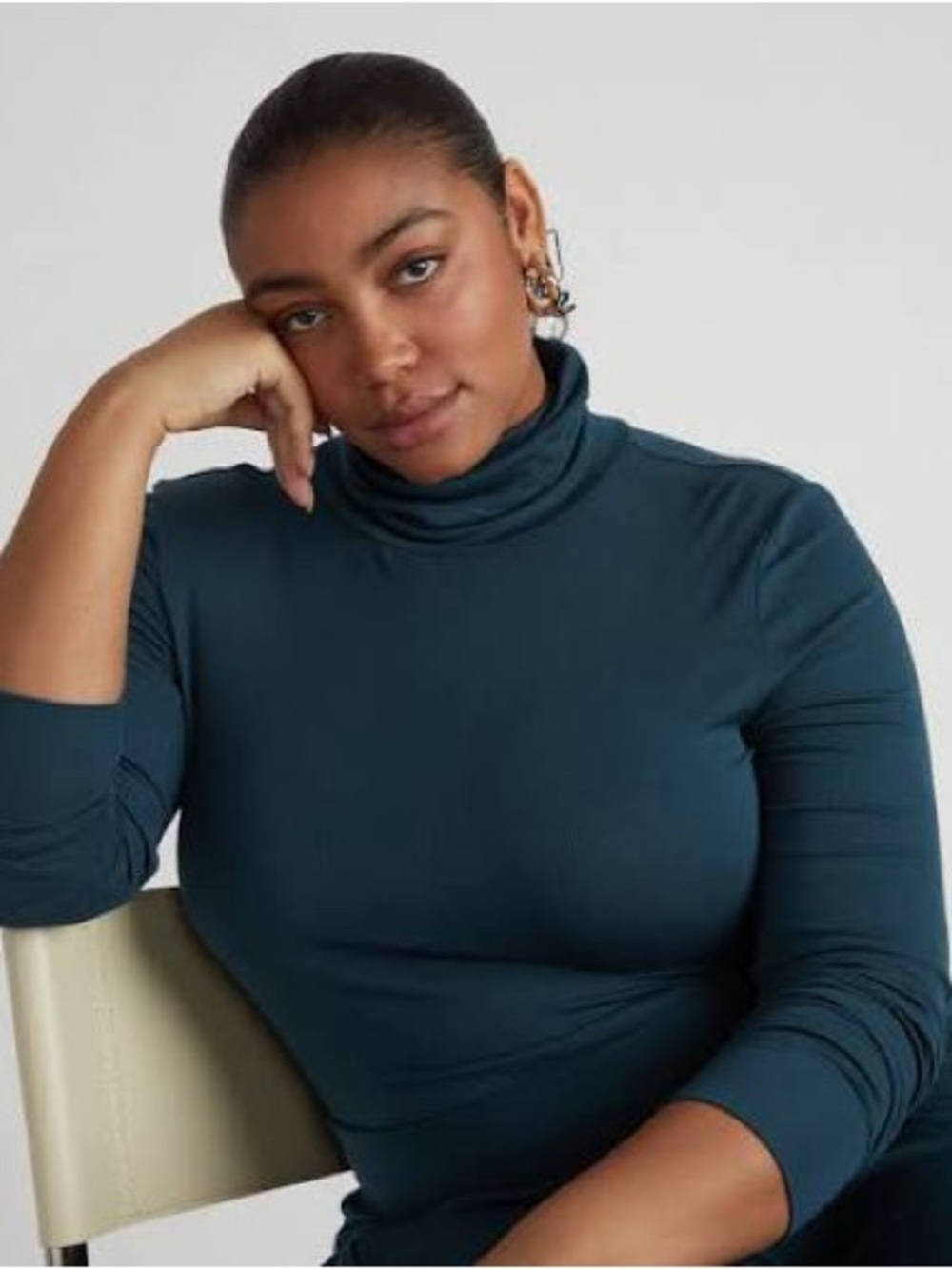 Universal Standard Foundation Turtleneck Navy Blue